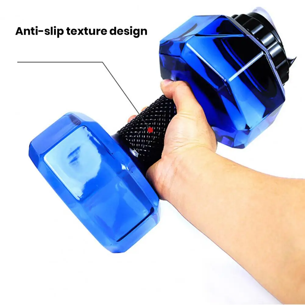 500/1500/2200/2600 مللي الدمبل زجاجة مياه رياضية واضحة المحمولة الذراع قوة التدريب تجريب كوب شرب المياه