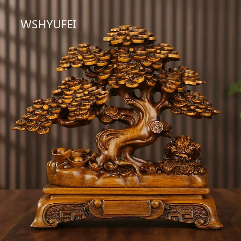 Home decor accessories Zhaocai Tree Decoration ornaments of living room wine cabinet Gift for opening a company store
