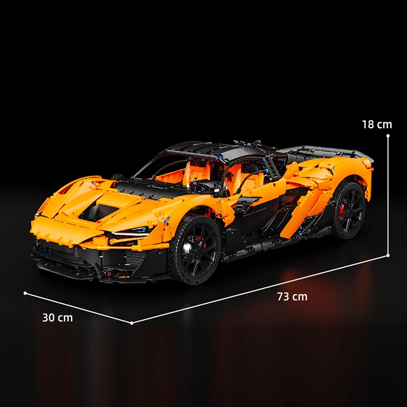 متوفر T5051 MOC التقنية 1:6 البرتقال سيارة رياضية اللبنات الطوب تجميع نموذج لعب للبنين هدية الكريسماس مجموعة #6