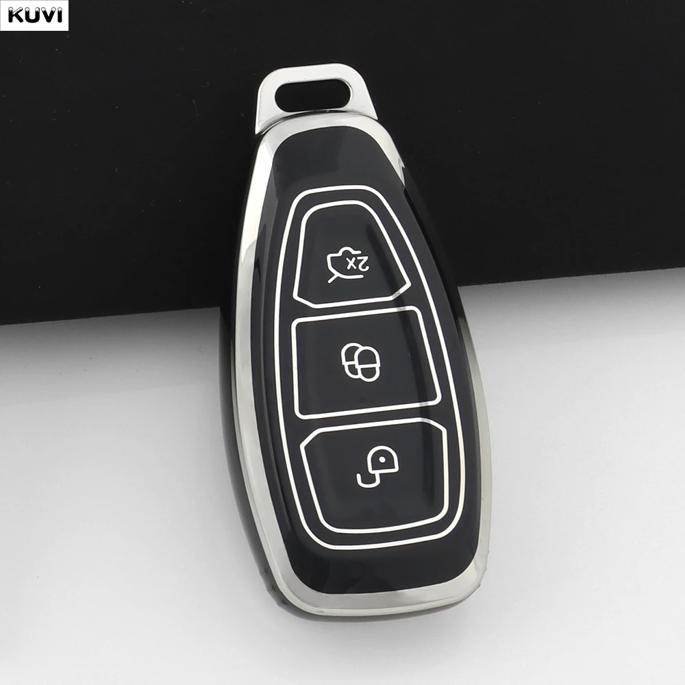 Nueva funda de TPU para llave inteligente de coche, carcasa para Ford Fiesta Focus 3 4 Mondeo Ecosport Kuga Focus ST, accesorios Fob