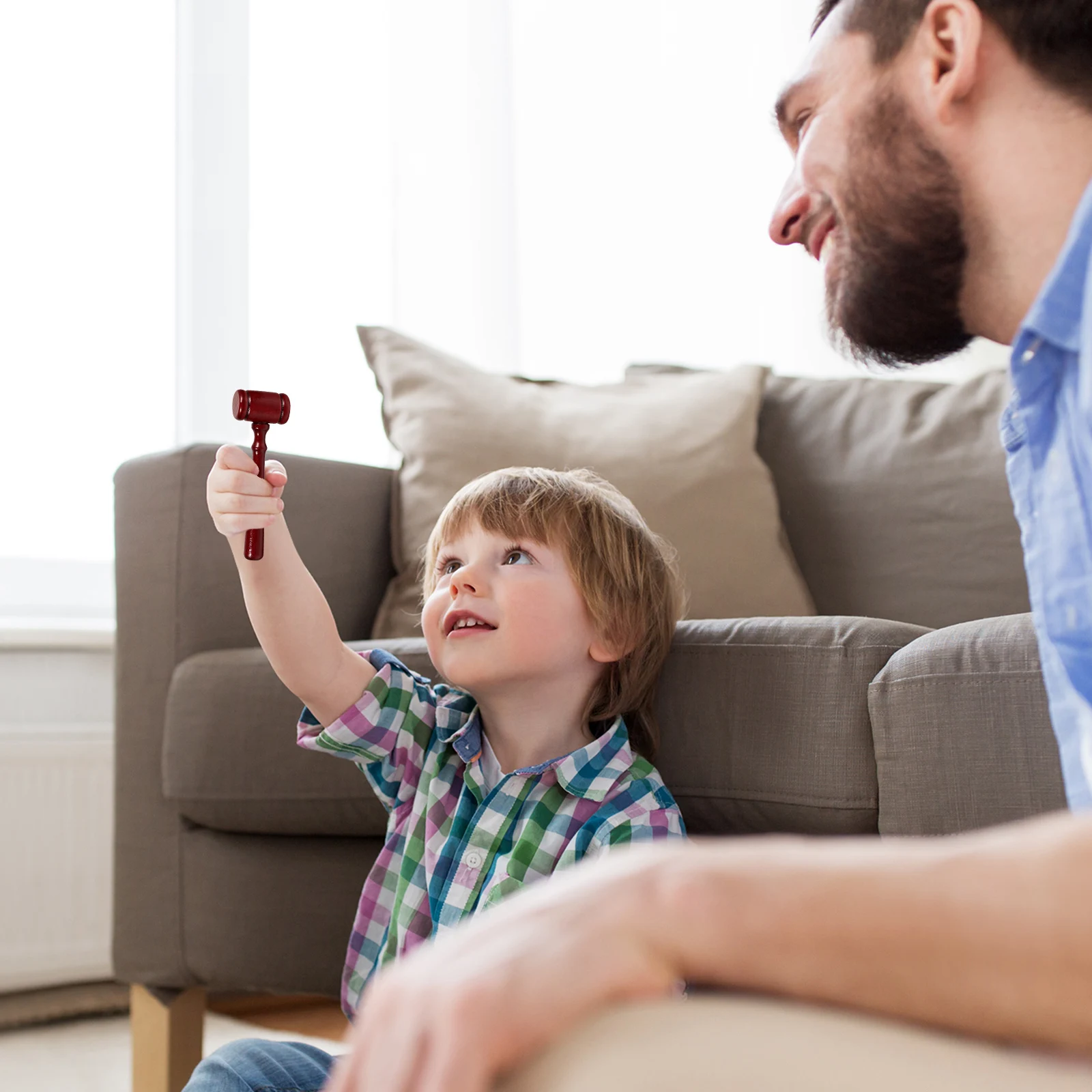 3Pcs Judge Gavel Wooden Mini Hammers for Kids Roleplay Coordination Development Children Judge Gavel Prop Wooden Hammer