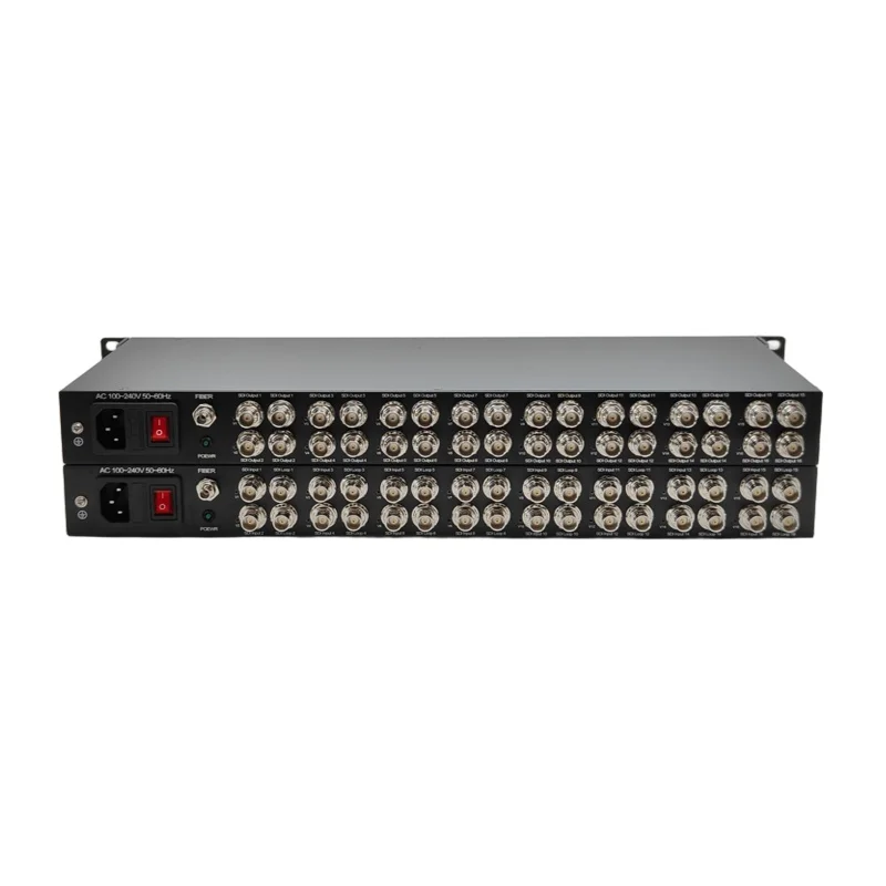 8CH 16CH 12G SDI Video Fiber Optic Converter with Loopout LC Connector 1U Rack Chassis - Image 2