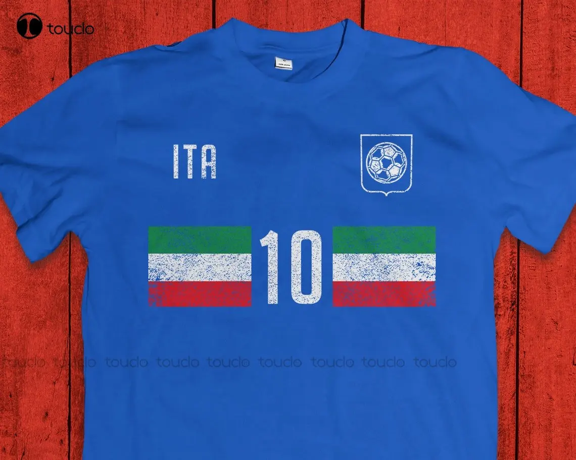 Italy Vintage Look Soccer Shirt Personalised Italian Football Gift For Men Women Kids Christmas Gift Xs-5Xl Tee Shirt Streetwear