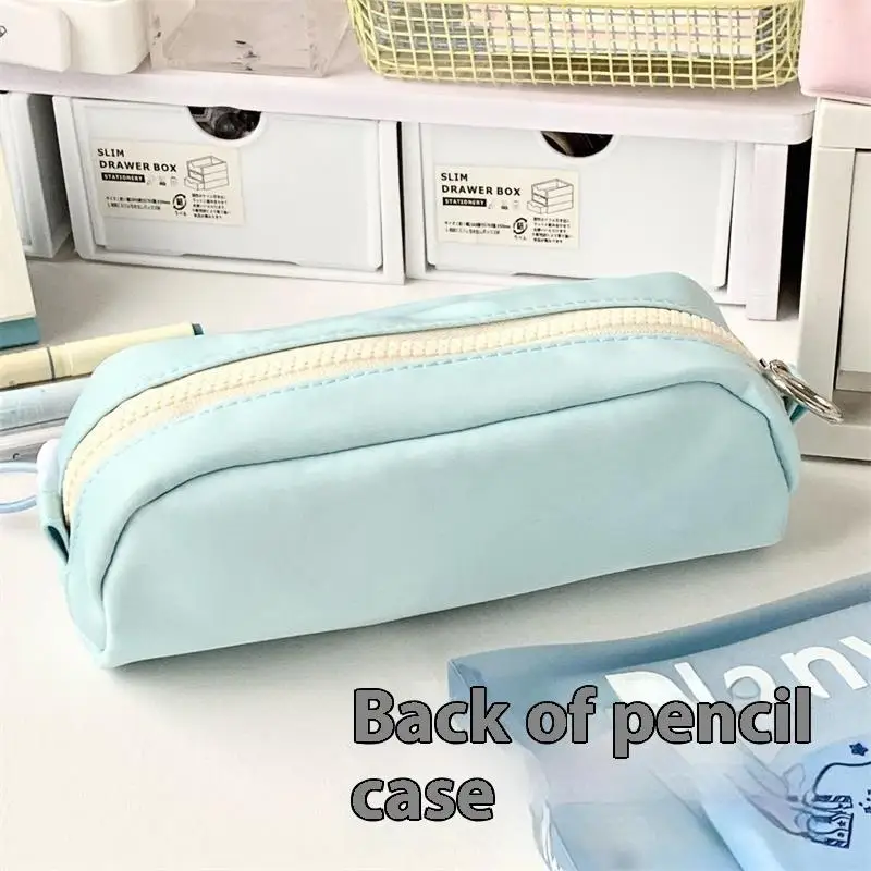 Astuccio per matite per organizer per trucco Astuccio per matite con coulisse Astuccio per penne per studenti portatile con cerniera Borsa per riporre articoli di cancelleria Regalo per la scuola