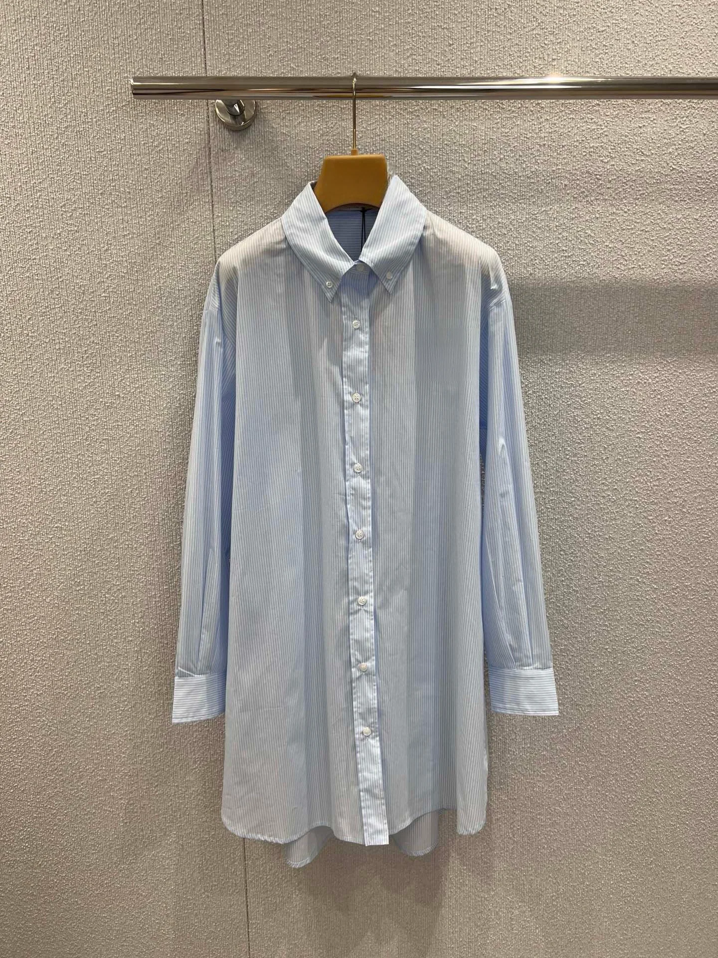 

Summer women's fashionable striped shirt casual slim long top