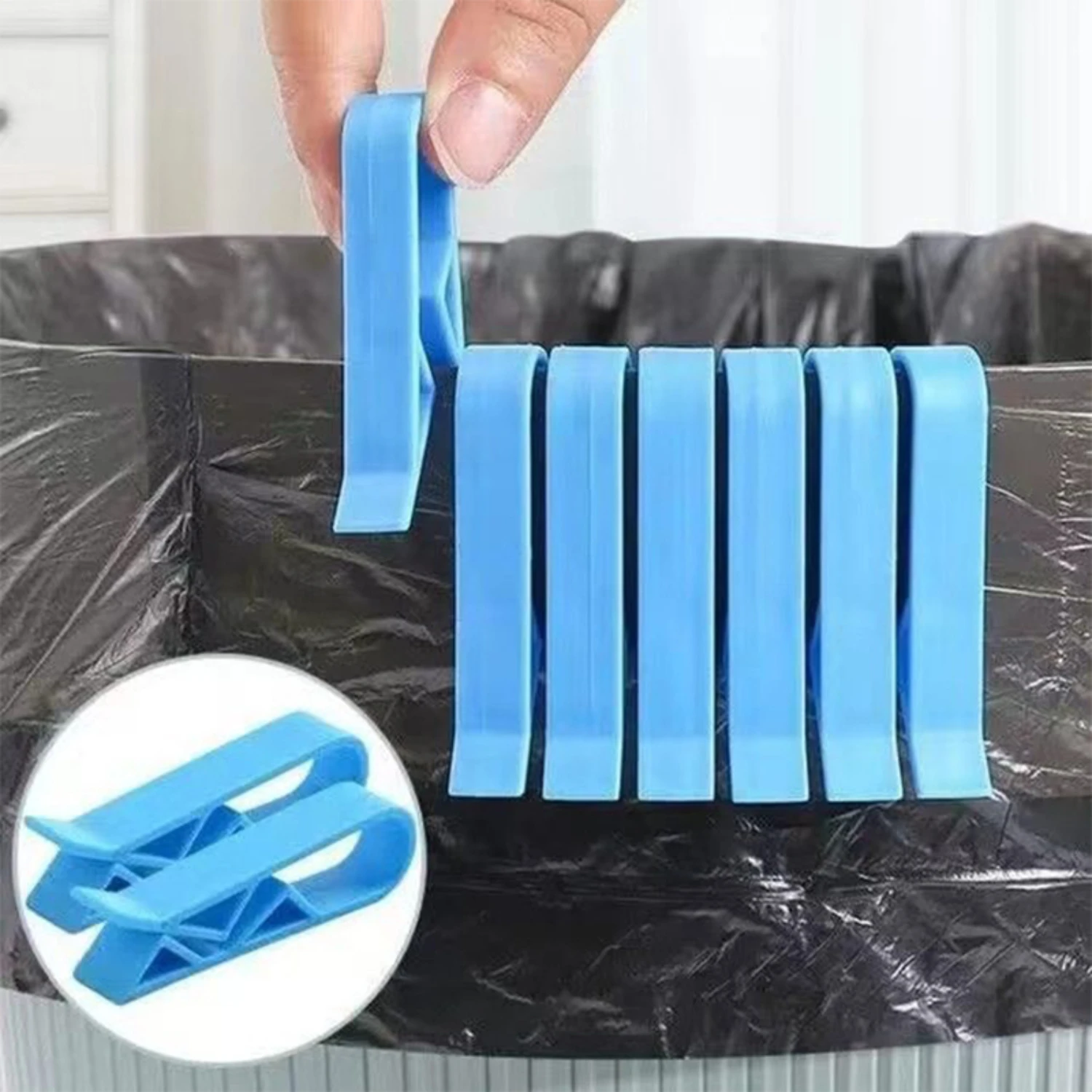 10Pcs Waste Basket Can Fixation Clip  Bathroom Organizer Household  Clamp Clip Garbage Bin Clip Sealing Tools