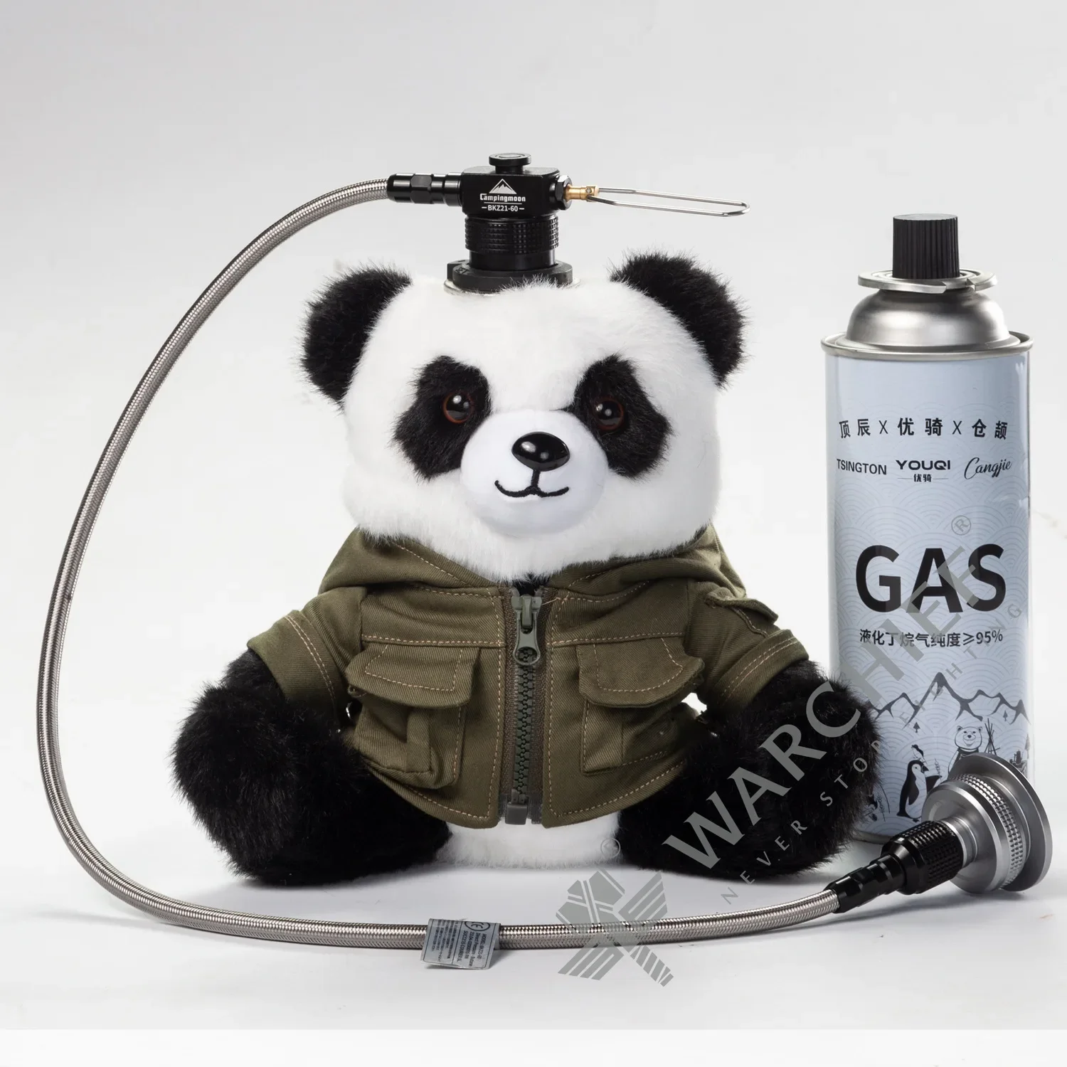 Tactical Panda Model Camping Gas Can Protective Cover Fuel Cylinder Sleeve Outdoor Gas Tank Canister Storage Bag Case