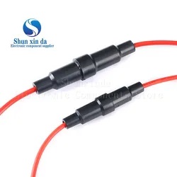 5*20mm siyah sigorta tüpü 6*30mm 6A 10A 125V 250V cam tüp sigorta tutucu tel ile 5x20 6x30 soket sigorta tutucu sigorta kelepçe kutusu