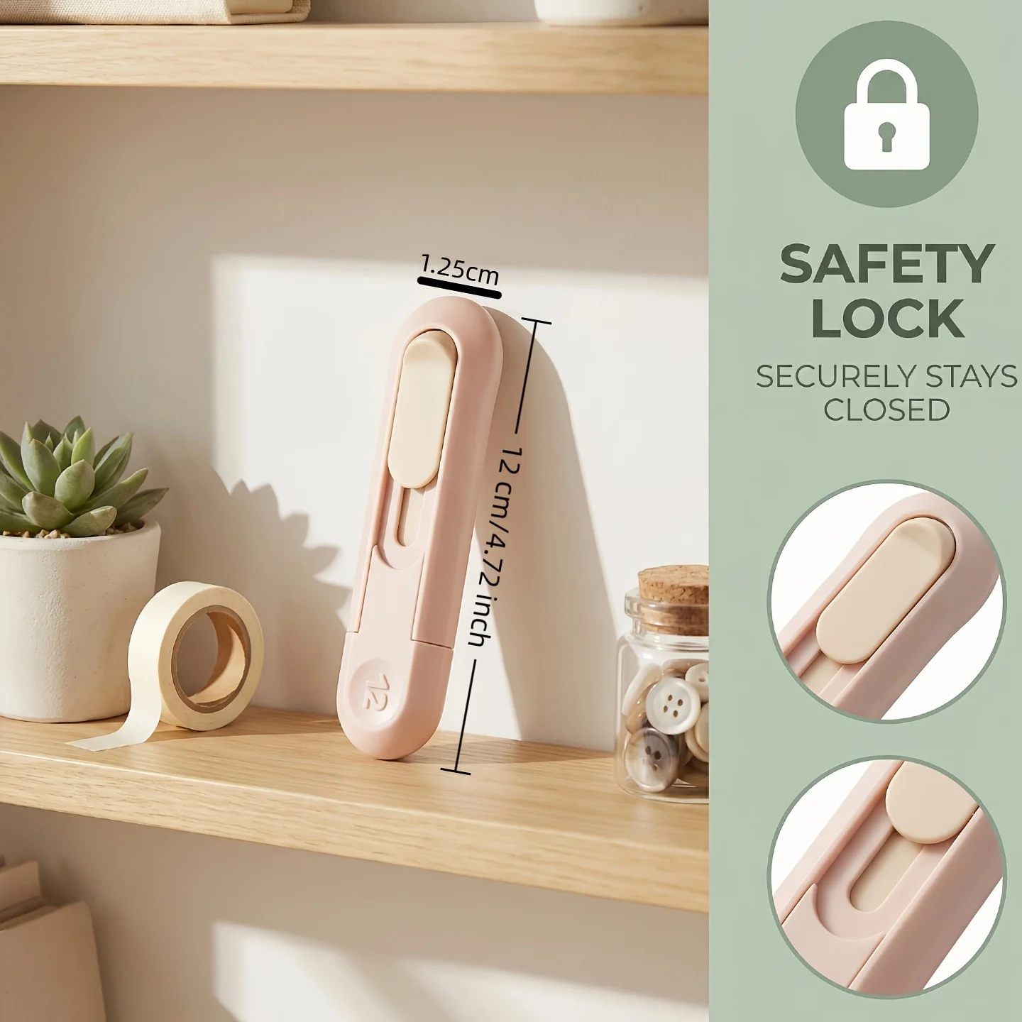 Pack of 5/10 Titanium Alloy Utility Knives, with Retractable Safety Lock Design, Ergonomic Non-Slip Handle, Sharp and Smooth Cutting, Suitable for Precision Crafts, Model Making, Unboxing and Packaging, Home and Office Use, Lightweight and Durable Professional Tool Knife.
