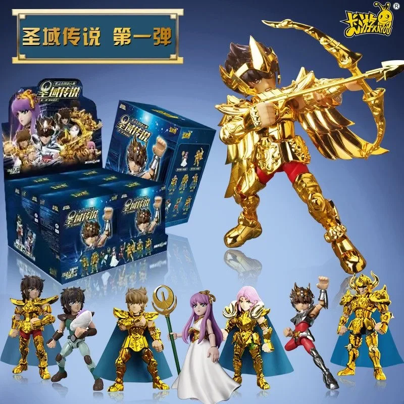 W magazynie KAYOU Saint Seiya pudełko z niespodzianką Aiolos Athena Aldebaran Mu Aiolia zmontowane ruchome zabawki modele złoty święty