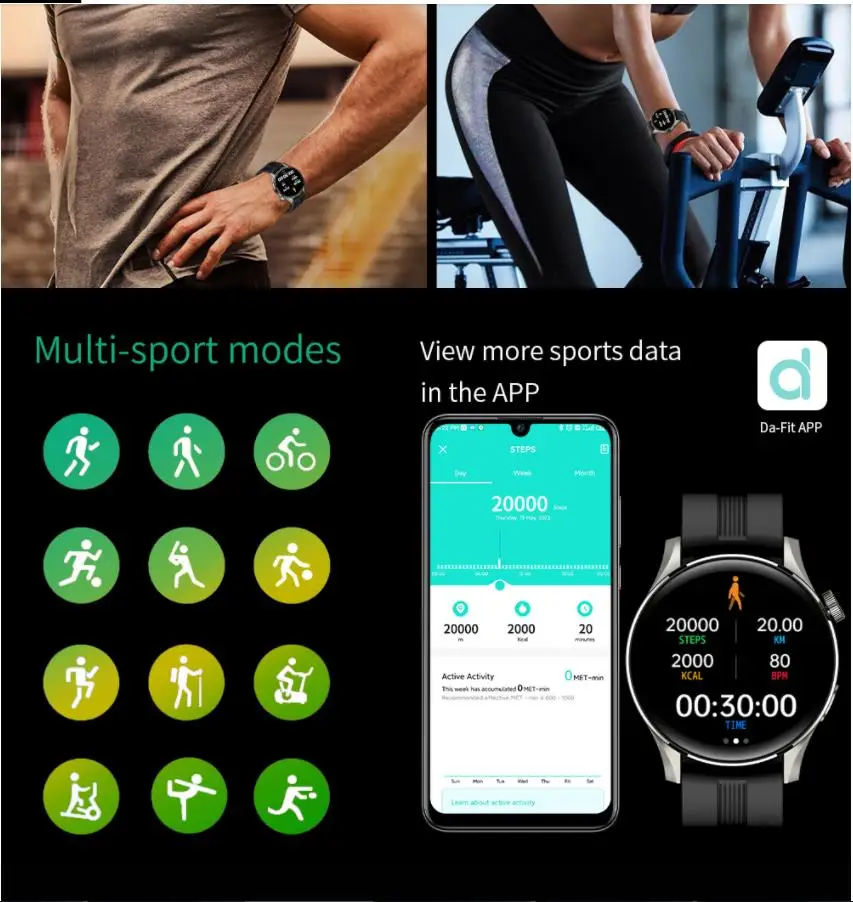 Awei H12 최신 스마트 시계 자기 IP67 방수 속도 Smartwatch 남성 여성 심장 박동 혈압 체온