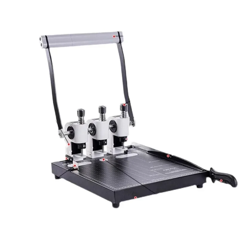 Hot Sale Personnel File Heavy Three-hole Binding Machine Loose-leaf Document Punching And Finishing Three Holes