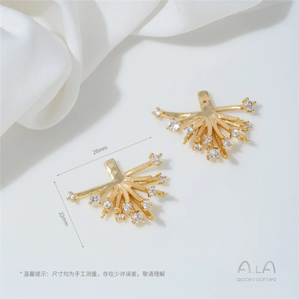 زهور دش النيزك اللامعة المطلية بالذهب عيار 14 قيراط، أقراط اللؤلؤ، أقراط فضية فرنسية، إكسسوارات مجوهرات ذاتية الصنع