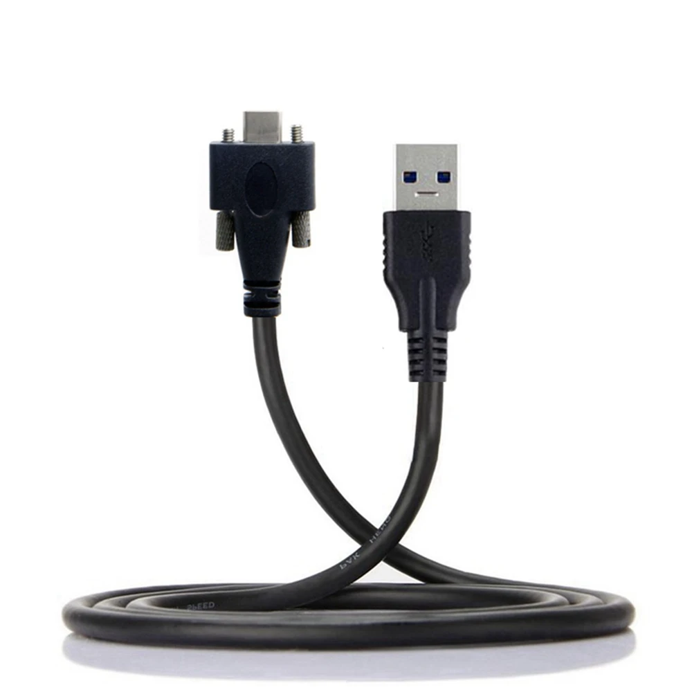 USB 3,0 A Stecker auf USB 3,1 typ c USB-c Typ-C mit Dual Schrauben Locking männlichen daten Kabel Standard USB 3,0 Panel Mount T
