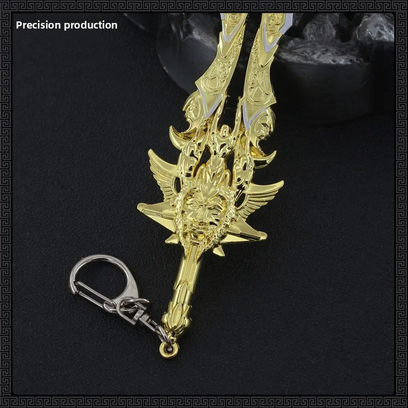 20 cm/7.87 God of War Periferiche Olympus Excalibur Giochi in metallo Portachiavi Samurai Spada Arma Modelli Giocattoli Cosplay Porps Ragazzo Regali