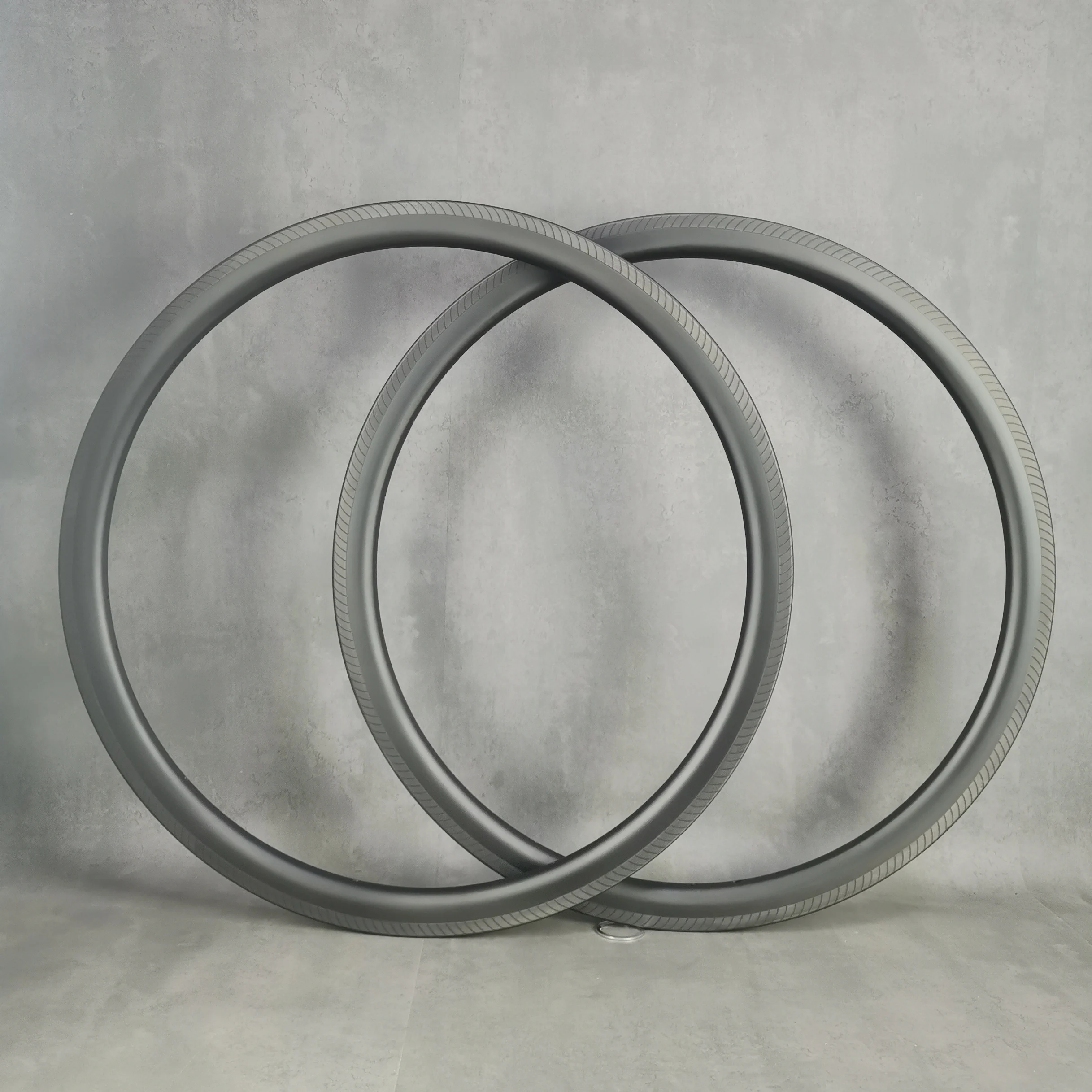 Carbon Single Rim 700C V Brake Wheel 35/38/45/50/60/88mm Depth Clincher, Tubeless Tubular 16/20/24/32 Hole, UD MATTE, Custom Log