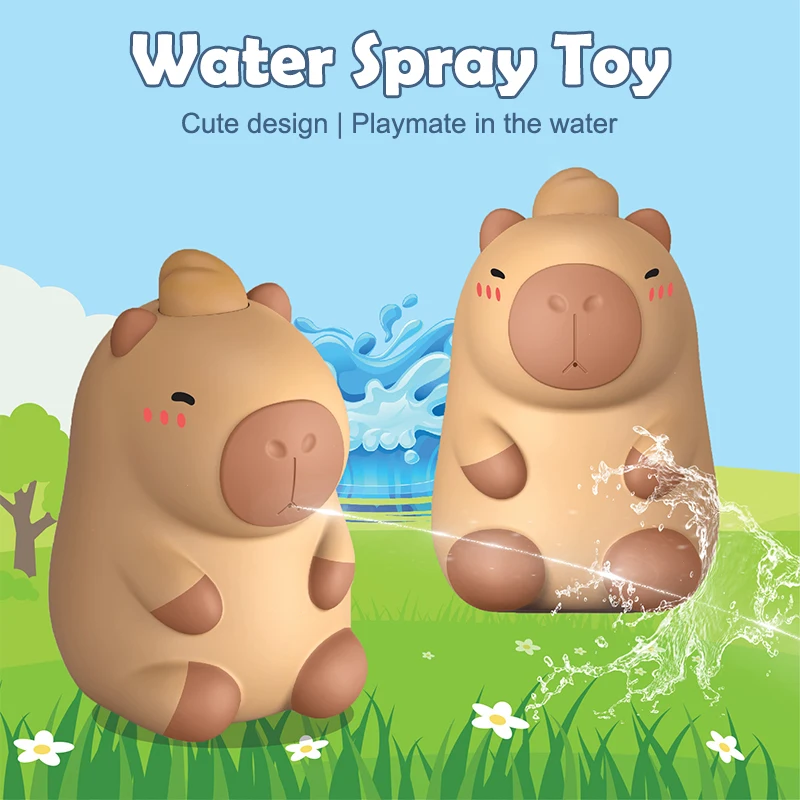 

Kawaii Capybara Water Spray Toy Cute Cartoon Bath Toys Summer Outdoor Water Squirt Toys Children's Splashing Toy For Kid Gifts