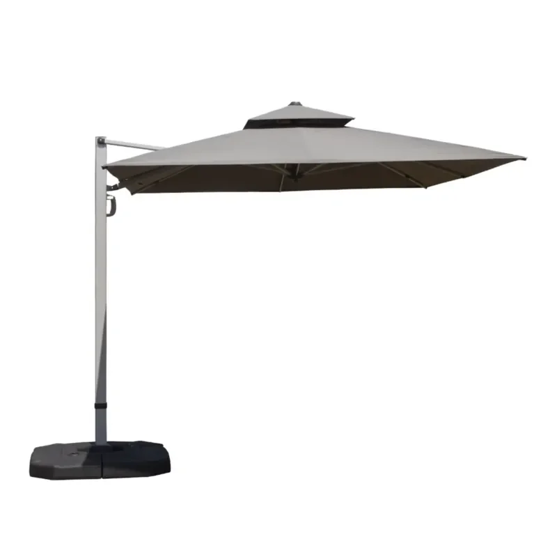 10 Ft Large Eco Friendly Outdoor Patio Parasol Waterproof Windproof UV 50+ Sun Shade Adjustable Aluminum Frame Outdoor