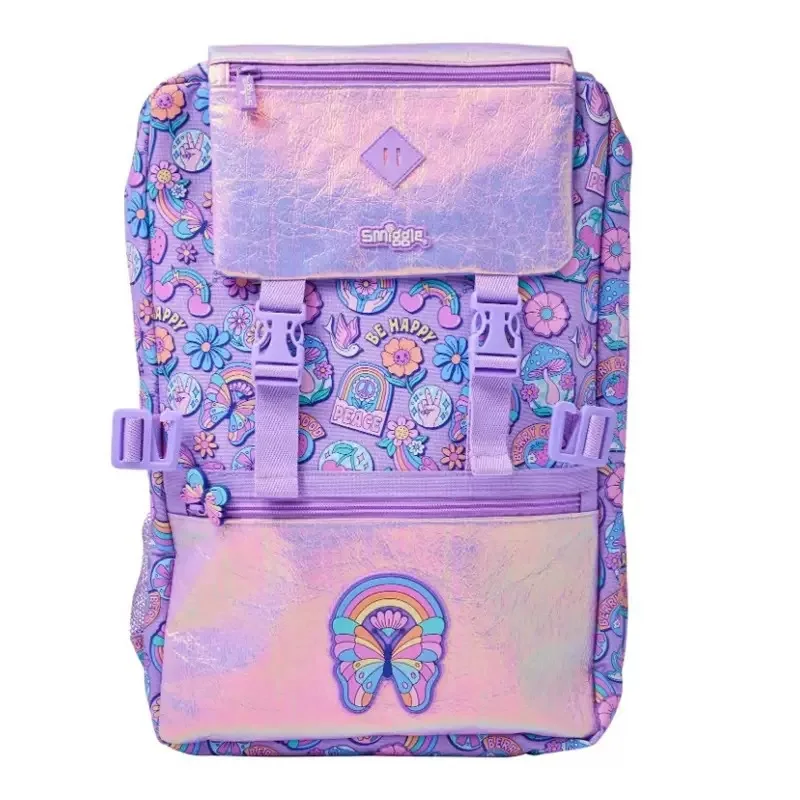 Australian Girls' Children's School Bag Primary School Pupils' Large Backpack Cartoon Butterfly Design Pencil Case Included