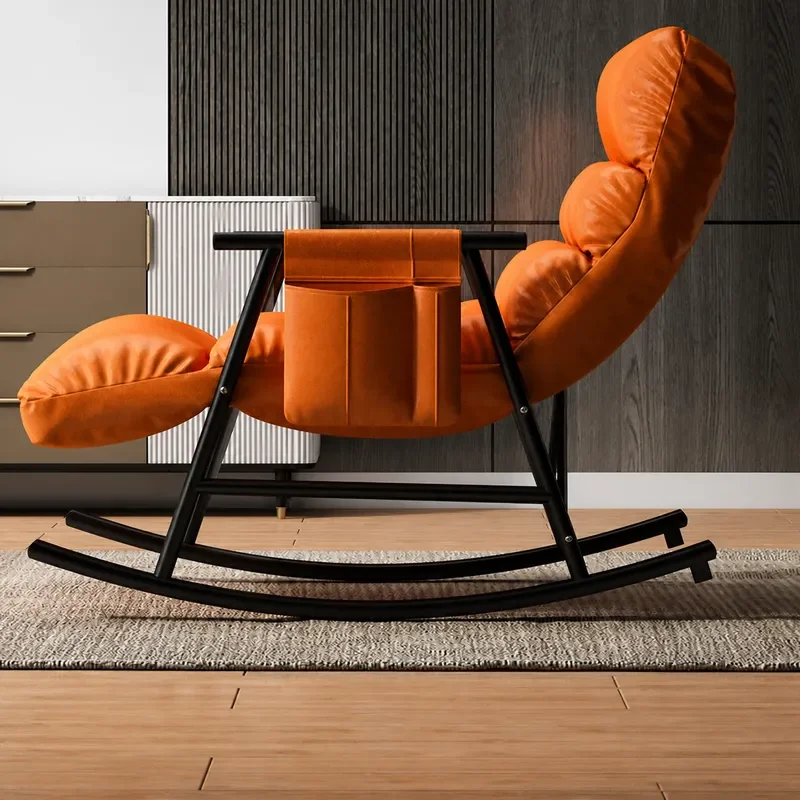 Leisure Rocking Chair Lazy Sofa Balcony Nap Lobster Chair Tech Cloth Living Room Recliner Single Household