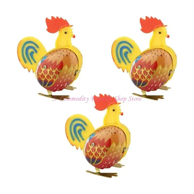 85ae Đồ chơi gió Dậu được vẽ bằng tay với Clockworks đơn giản vận hành đồ chơi Gà lò cho mọi lứa tuổi