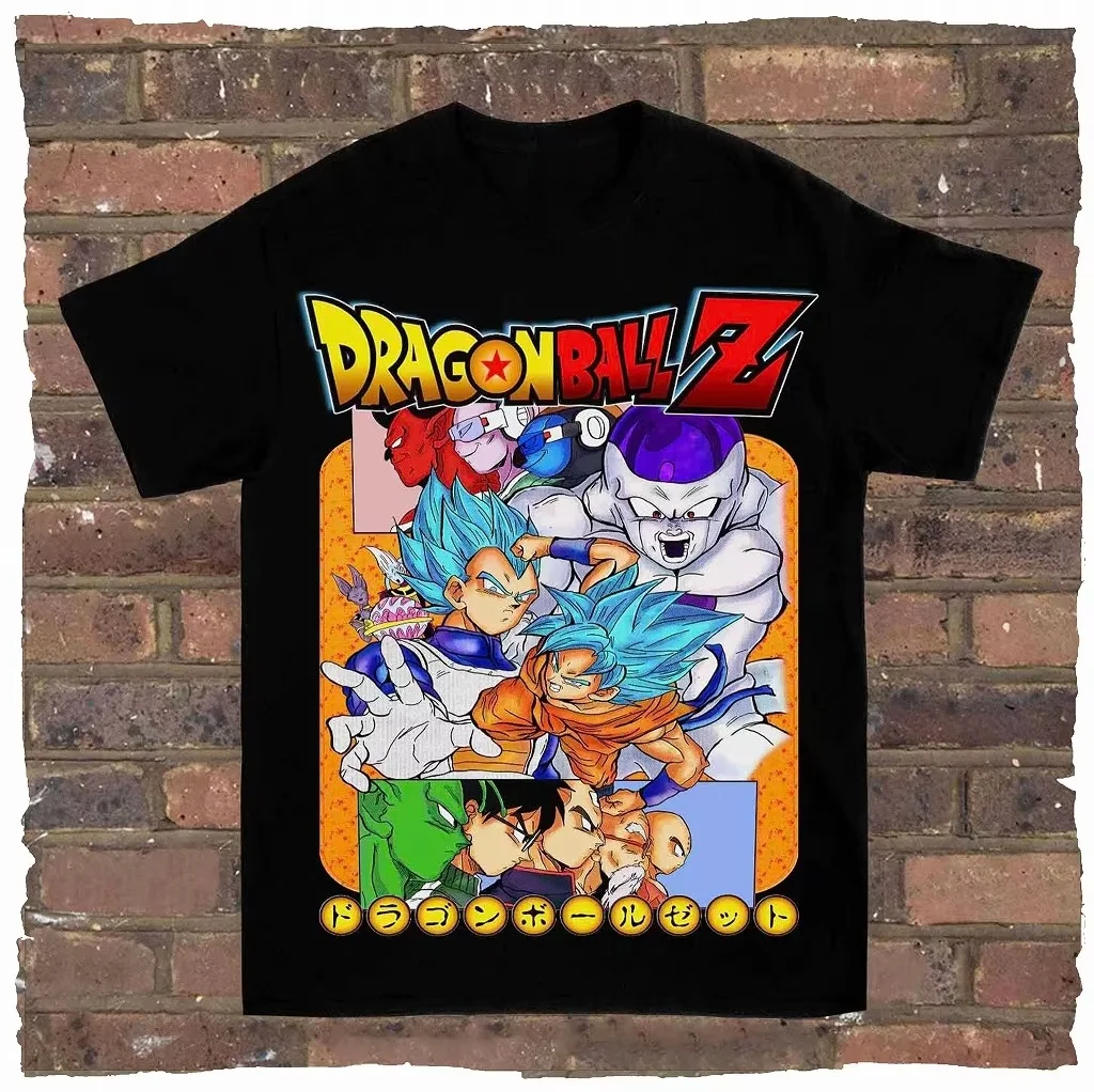 2026 Sommer Dragon Ball T-Shirt 100% Baumwolle Alle Charaktere Bedruckt Übergroß Fitness Streetwear Unisex Retro Gym für Erwachsene Kinder