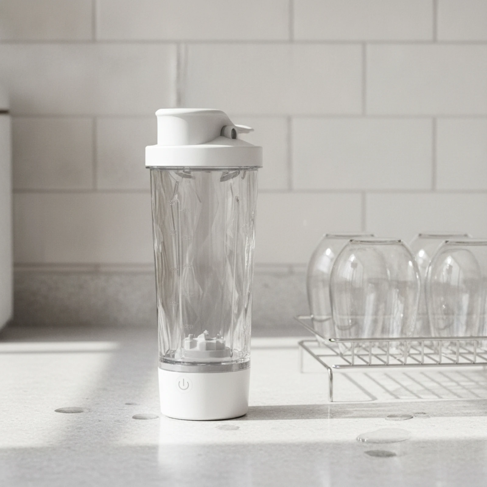 Self-Stirring Cup Waterproof Self-Stirring Mug with Lid Electric Mixing Mug Cordless Food-Grade for Commuters, Travel, Gym