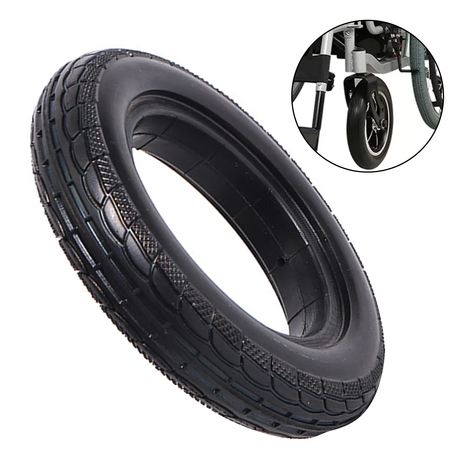 Lightweight 7x1.5 Electric Wheelchair Wear Resistant Rubber Tire Electric Scooter Inflation Solid Tire Cycling Accessories