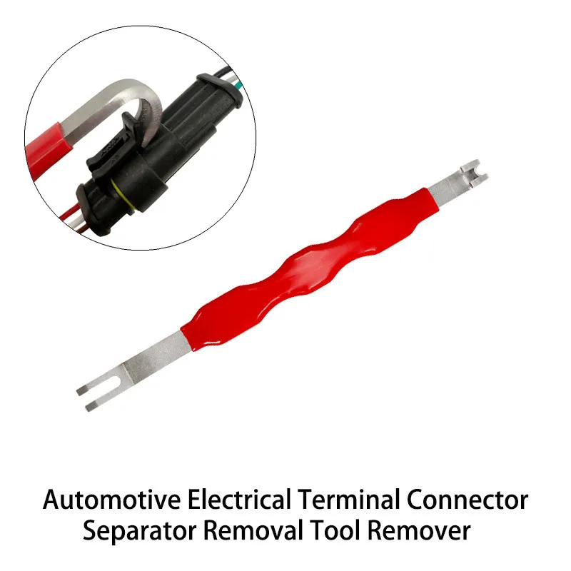 

19cm Automotive Electrical Terminal Connector Separator Removal Tool Remover Gadget Auto Electrical Connector Remover Red&Silver