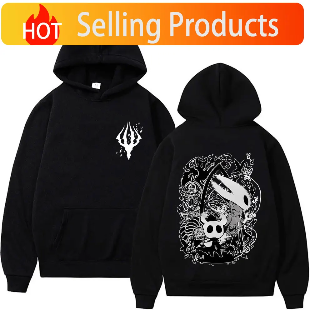Game Hollow Knight Graphic Hoodie Men Women Clothing Cotton Casual Oversized Streetwear Male Vintage Fleece Hoodies Fans Gift