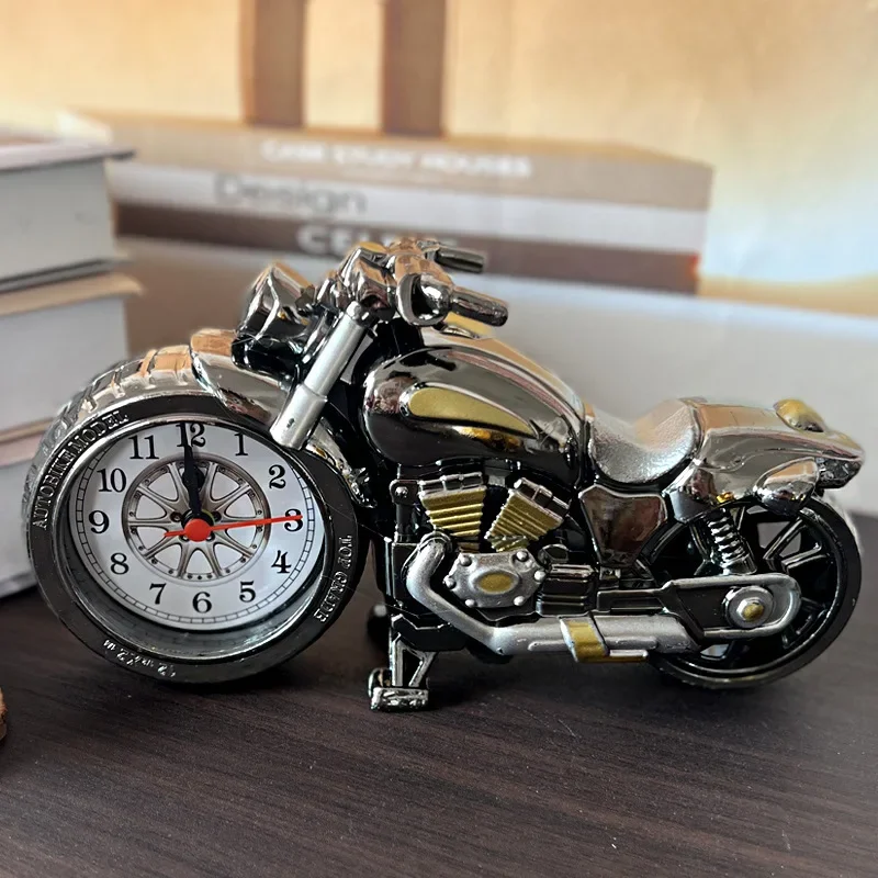 Creativeunique Fashionable Alarm Clock For Home Students Motorcycle Alarm Clock Plastic Material Bedside Table