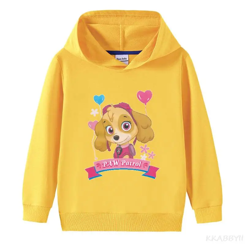 PAW PATROL Cartoon z długim rękawem Baby Boys Girls Tees Kids dzieci Casual Clothing sweter bluza z kapturem