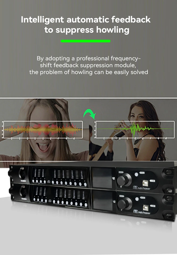 Paulkitson Driverack SD448 Digitaler Audio-Prozessor mit Auto FIR/EQ, integrierter USB-Soundkarte, RTA-Unterstützung und 4-in-8-out Prozessor für Mikrofone – Detail 4