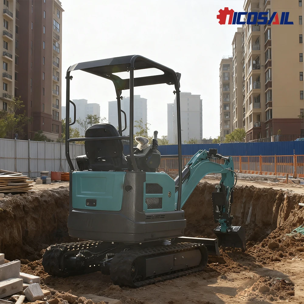 

1.8-ton mini excavator track type 1800kg new household excavator with cab for sale