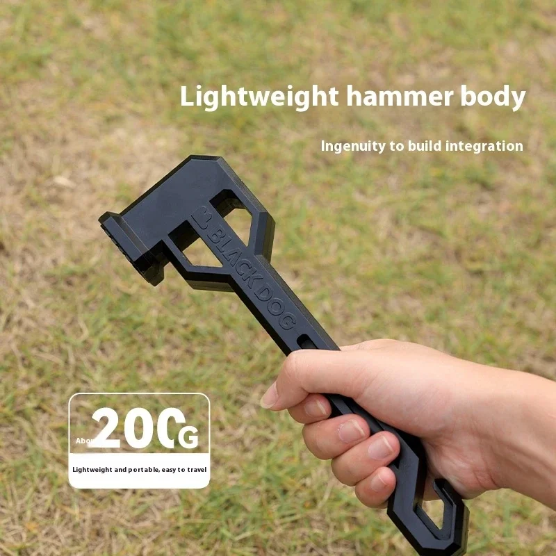 Camping Ground Hammer Multifunctional Antislip Decouple Outdoor Hiking Garden Tent Ground Nail Hammer Tool