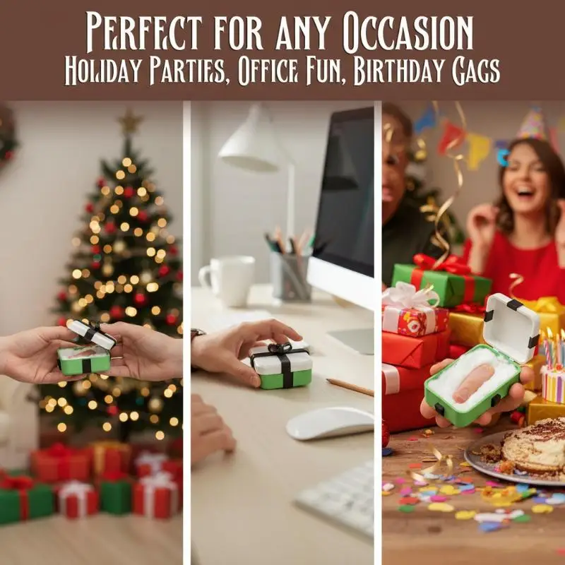 

1 шт. Новая игрушка-коробка для розыгрышей, подарочная коробка-сюрприз с пальчиковым сюрпризом, веселый и игривый семейный подарок для дней рождения и вечеринок