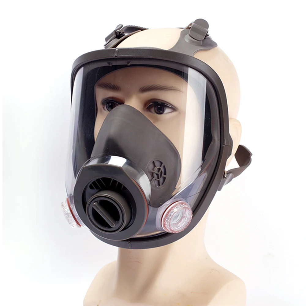 3 Interface Chemical Full Face Gas Mask 6800 Three-port Dustproof Respirator Filter 6001 Organic Vapor Welding Spray Paint