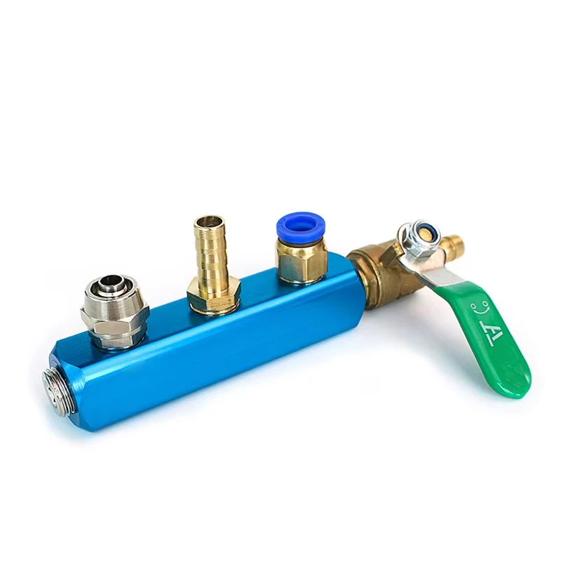 Blue Bus AL-2/3-10 1/2 Inch Pneumatic Connector Multiway Manifold Block, Air Distribution Board for Air Source Branch