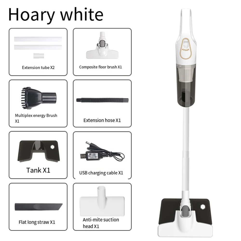 Dry and Wet Vacuum Cleaner for Car and Home, High Power Cleaning Machine, Rechargeable Cordless Handheld Vacuum Cleaner