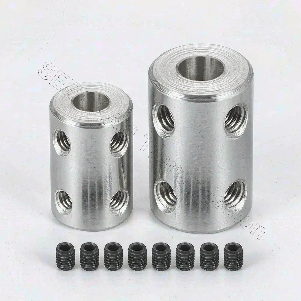45# Steel Rigid Shaft Coupling Connector 3/4/5/6/6.35/7/8/10/12mm Motor Coupler Set Screw for 3D Printer CNC Robotics DIY