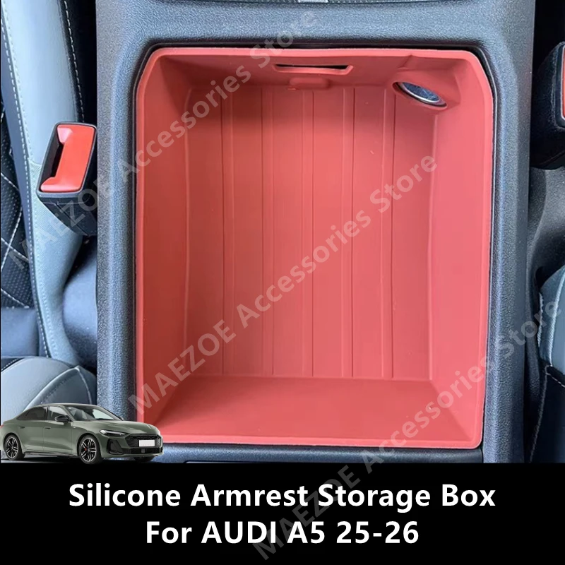 

Для AUDI A5 25-26 силиконовый ящик для хранения в подлокотнике, аксессуары для модификации интерьера автомобиля, ремонт