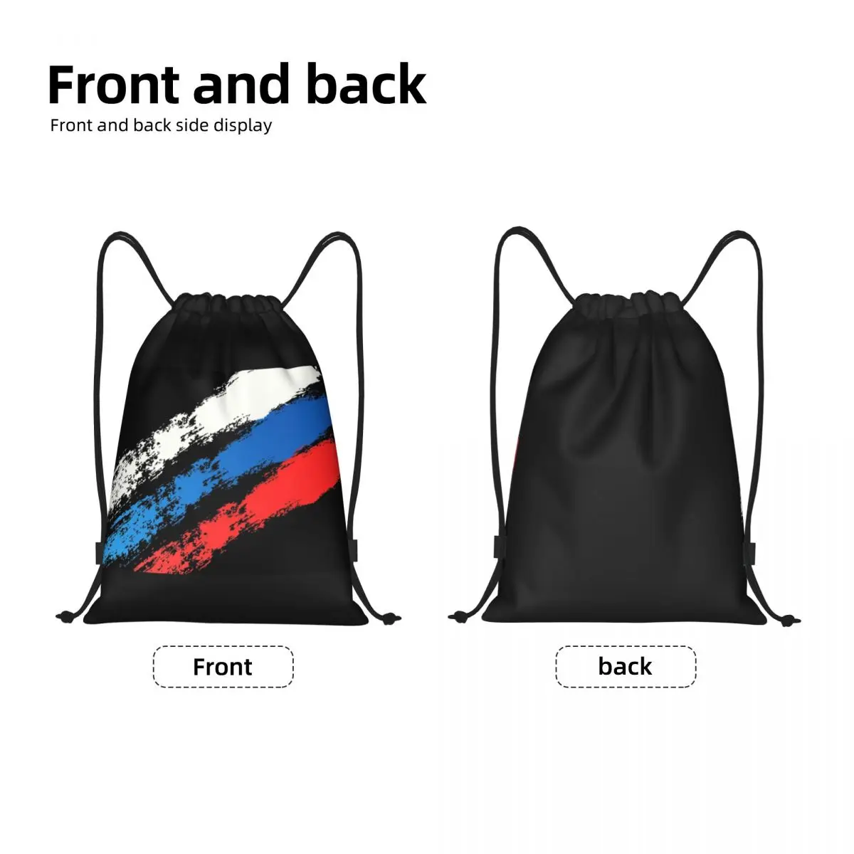 Russia Flag Russian Pride zaino con coulisse borsa da palestra sportiva per donna uomo Training Sackpack