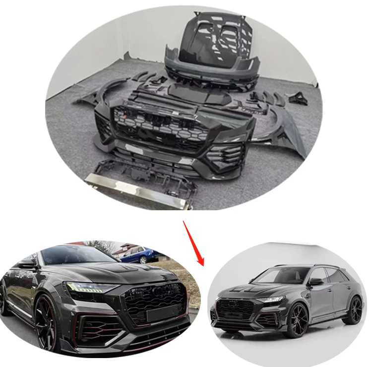 Full Carbon Fiber Bodykit for Q8 RSQ8 Modification and upgrade MSY Style Wet  Dry  Front Bumper Rear