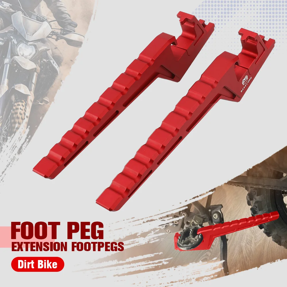 

New Passenger Foot Peg Extensions Extended Footpegs For Honda XR75 XR80 CRF80 XR100 XR250R XR350R XR600R XR650R TR250 All Years