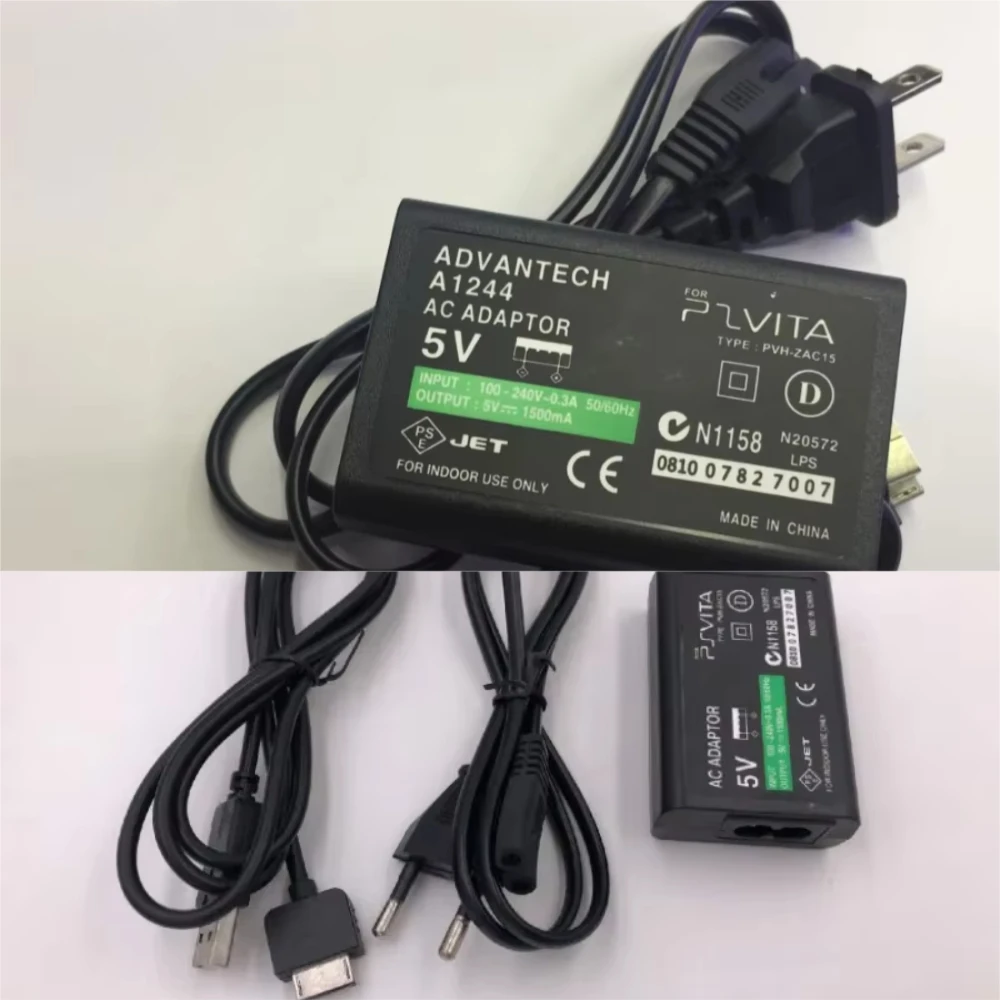 

300pcs EU US Plug AC Adapter 5V Home Wall Charger Power Supply Cord For Sony PlayStation PSVita Slim PS Vita PSV 1000