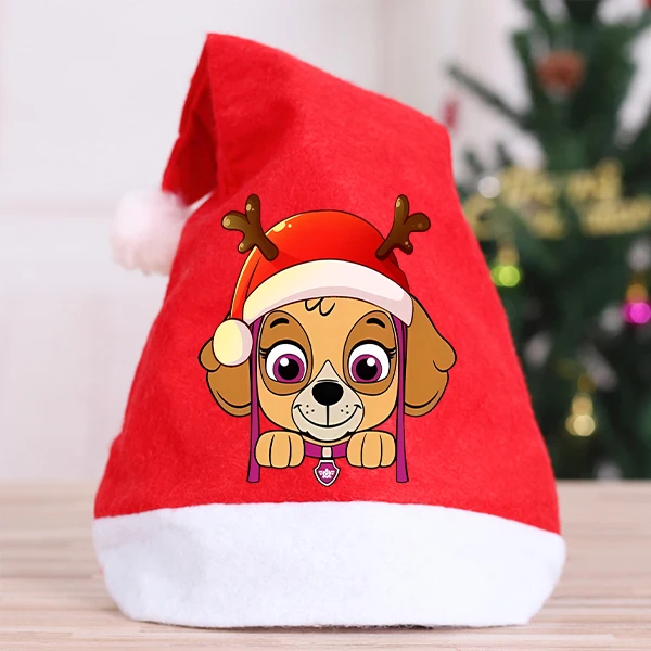 Paw Patrol Parent-child Christmas Hat Anime Cartoon Cute Santa's Hats Boys Girls Festival Dress Up Headwear New Year Xmas Cap