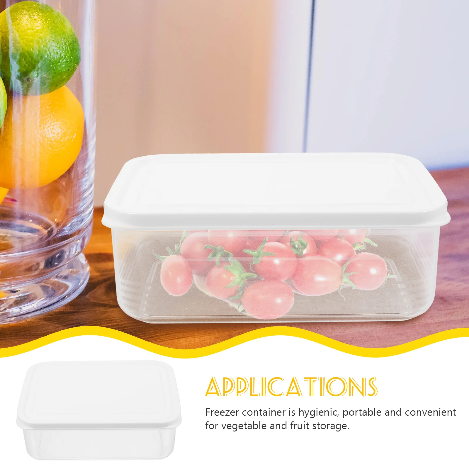 

Food Grade Storage Container 1.5L Large Capacity Freezer Box For Fruits Vegetables Refrigerator Organizer Bins Kitchen