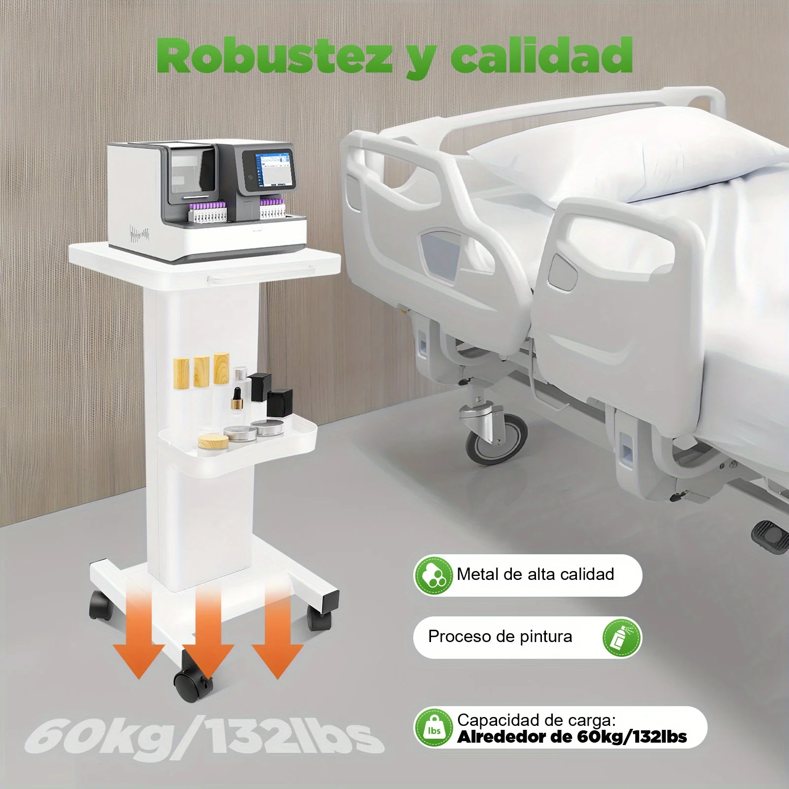 

Size 6 Mobile Cart Without Power Outlets, Durable Frame for Easy Transport and Storage