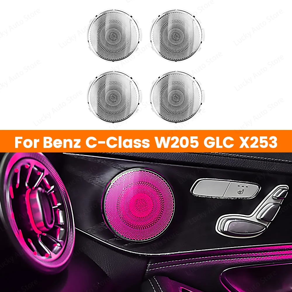 

Для Mercedes Benz W205 X253 W213 W238 C/GLC/E-class Coupe Автомобильный светодиодный звуковой металлический декор Ambient Light