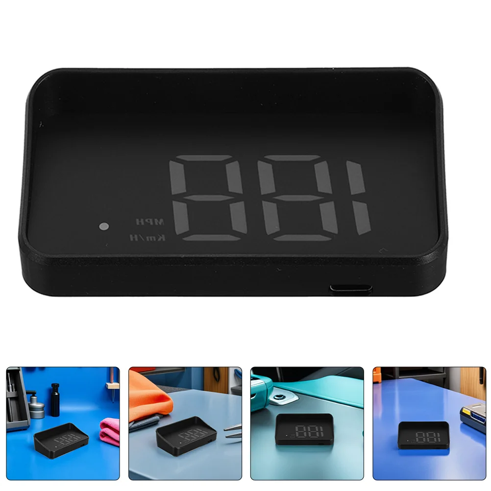 

1 set Hud Speedometer Green Lcd Display Gps Real-Time Speed Tracking Usb Plug Dashboard Compass Vehicle Navigation